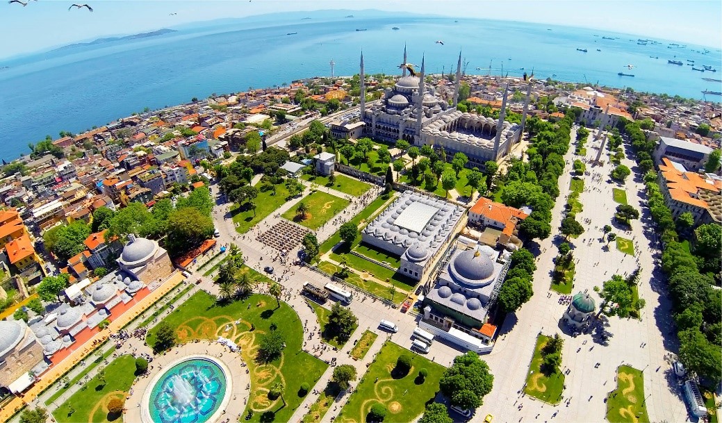 kuş bakışı fatih, istanbul, haliç