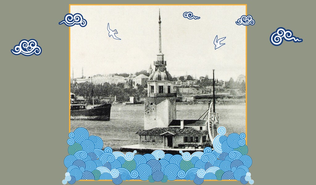 kız kulesi illüstrasyon