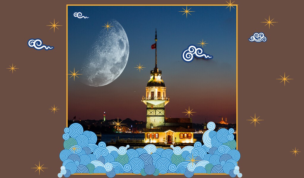 kız kulesi illüstrasyon