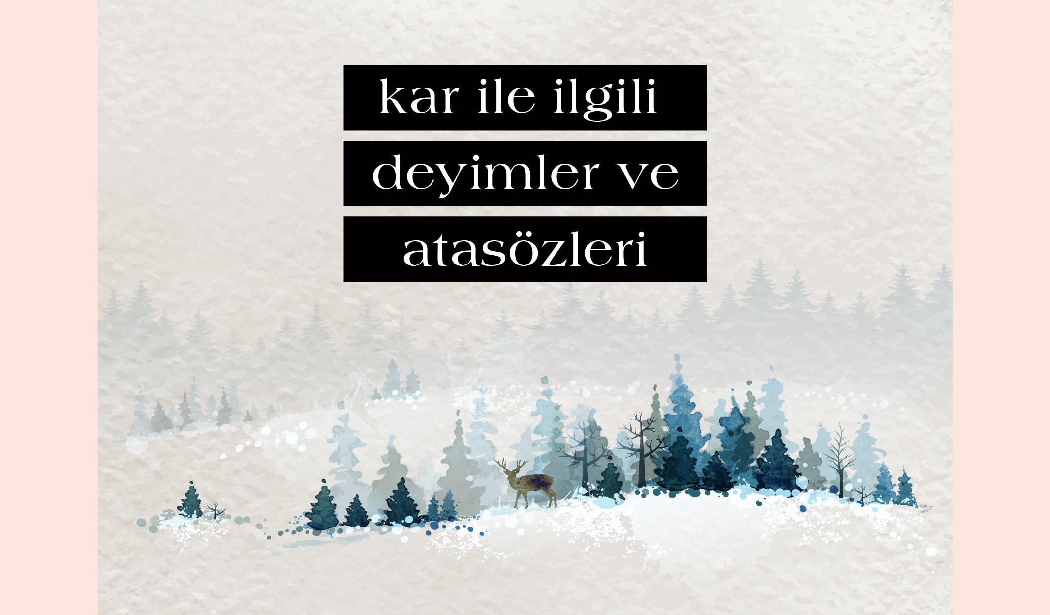 Bembeyaz Kardan Türeyen Rengârenk Deyimler ve Atasözleri